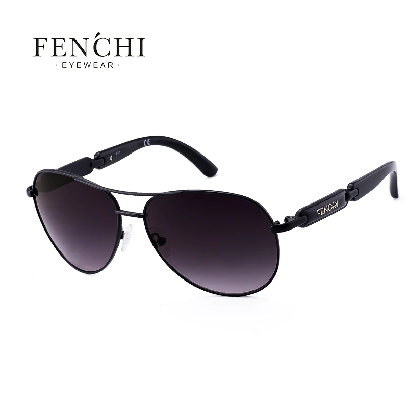 FENCHI поляризационные женские очки пилота розовые черные зеркальные очки для вождения солнцезащитные очки Oculos Feminino Zonnebril Dames - Lenses Color: C8 black