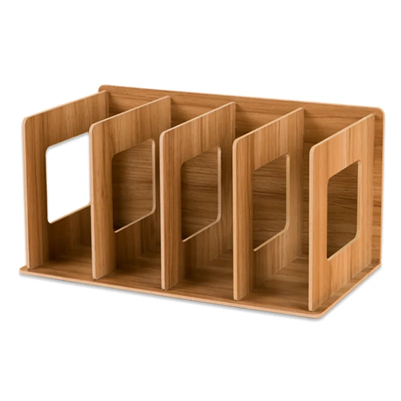 Cena Drewno DIY Desktop czasopisma książki regały magazynowe książka półka ekspozycyjna stojak Mesh organizer na biurko regał Bookend
