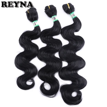 

REYNA High Temperature Fiber Body Wave synthetic Hair Weave 3piece/Lot 210g hair produrt for woman