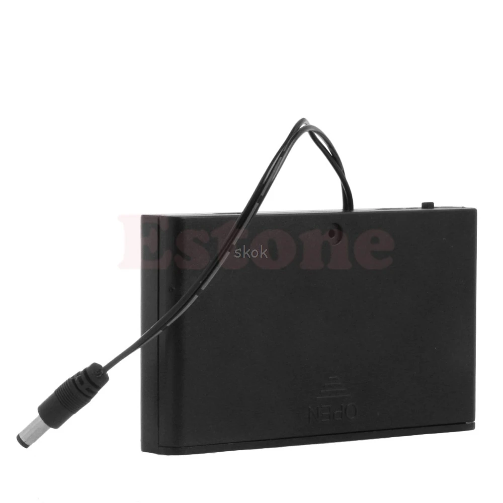 

8 AA Cells 12V Battery box Clip Holder Box Case Cover ON/OFF Switch Wire LeadA04 dropshipping