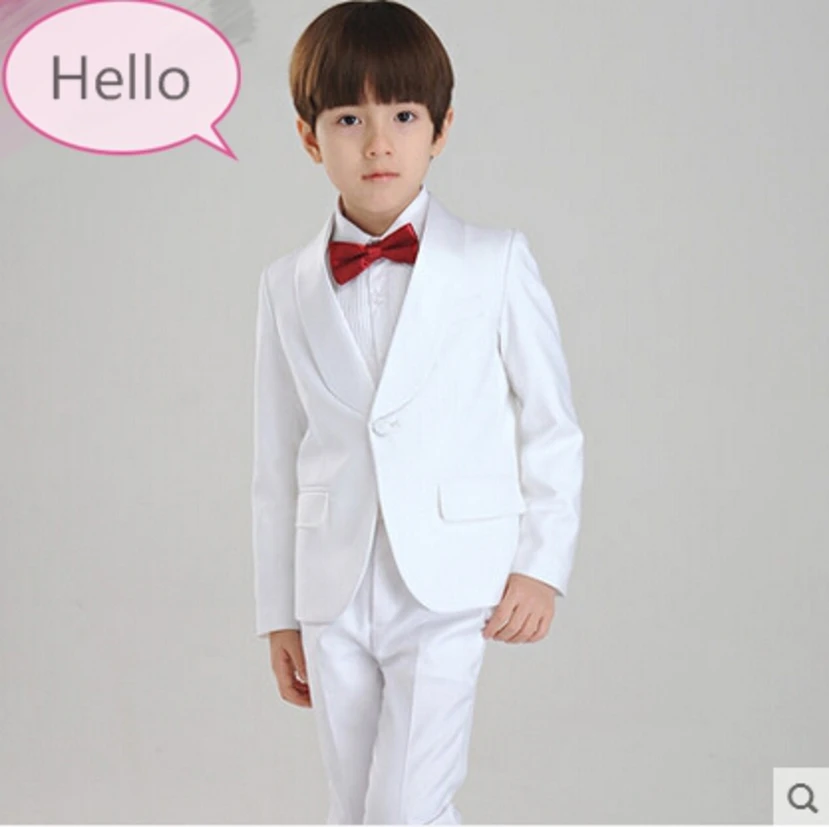 ファッション子供男の子ブレザースーツフォーマルブラックホワイト服ウエディングパーティー結婚式カジュアル衣装フラワー男の子衣装をスーツ