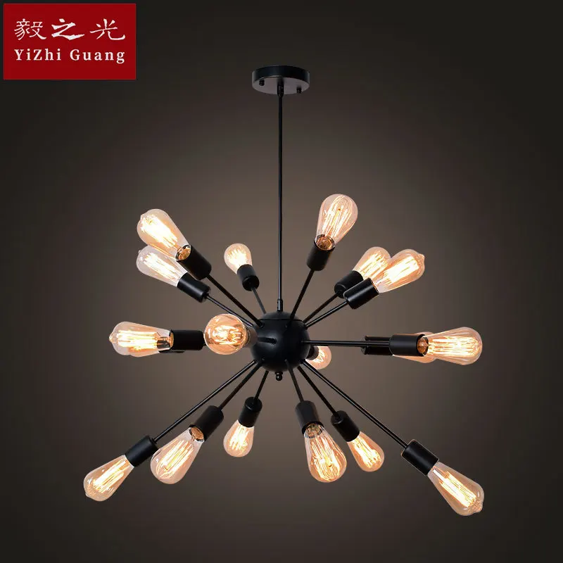 

restoring ancient ways Personality 18 head droplight sitting room dining-room lamp lighting, wrought iron satellite