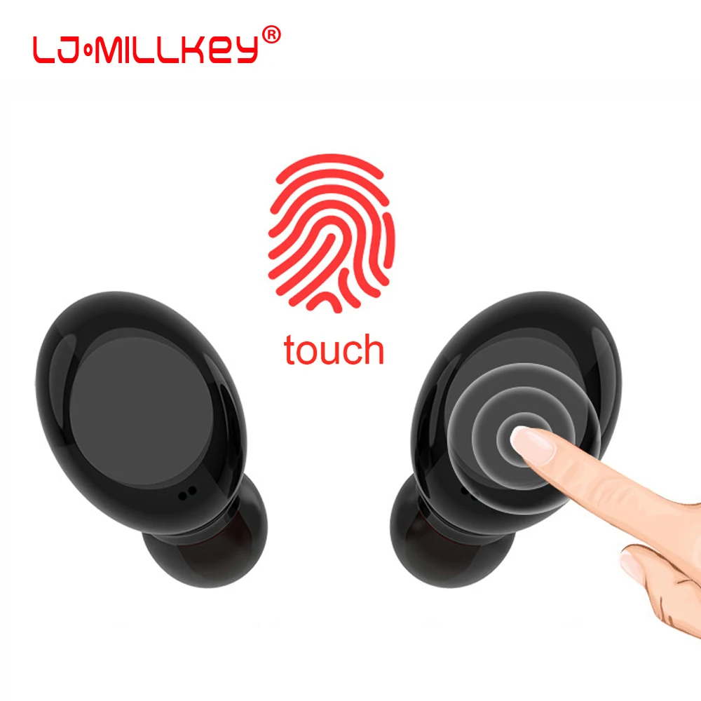 

New TWS Wireless Bluetooth 4.2 waterproof Headset Earphone wtih Charger Box Bass Upgraded for Android IOS Phone YZ118