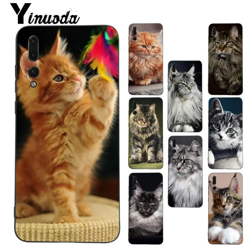 Yinuoda pet maine coon cat Phone Cases for Huawei P20pro mate10lite p10plus honor 8x 20 7A nova3i mate20lite funda | Мобильные