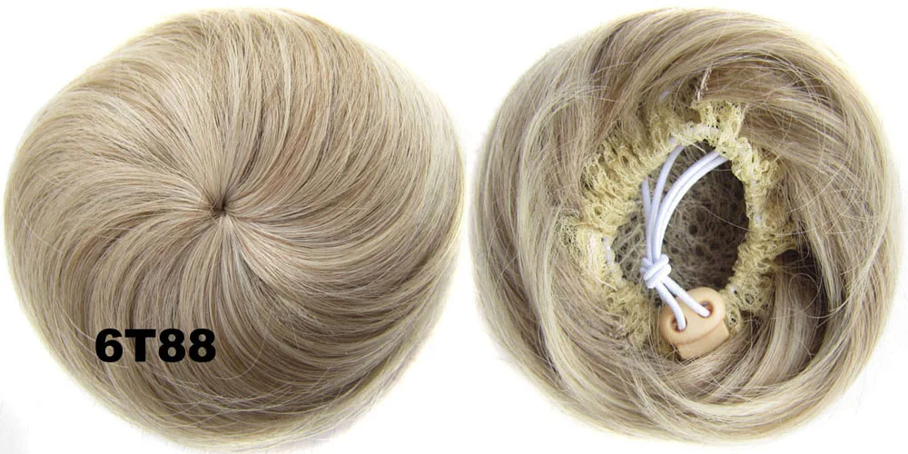 Синтетические прямые эластичные прямые волосы булочка парик с шариками шиньон ролик Q3 конский хвост шиньон 34 цвета доступны 10 шт./лот