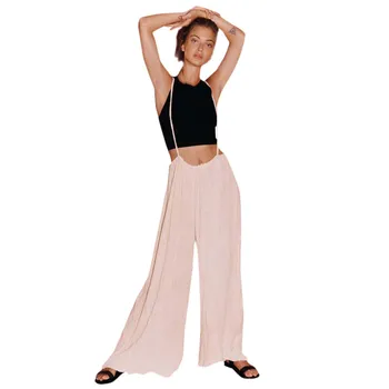 

Spring Summer New Lady Off Shoulder Loss Drama Old Loss Just Global Soft Elegant Long Overalls
