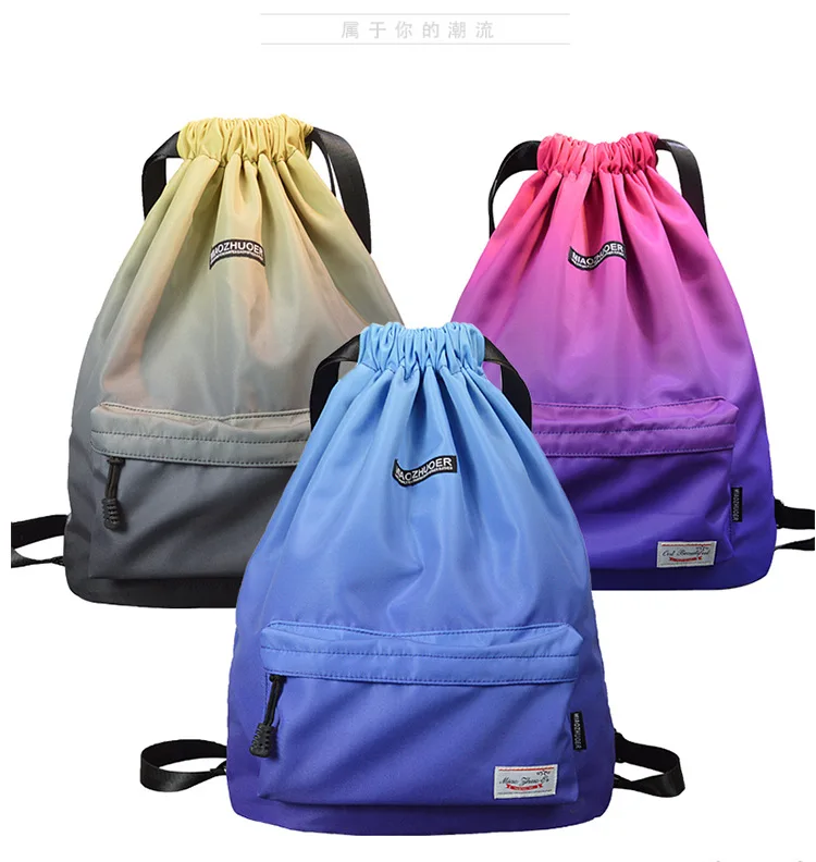 ZYJ Female Waterproof Floral Drawstring Backpacks Sport Fitness Casual Belt Flower Shoulder Travel School Backpack Bag Daypack (3)