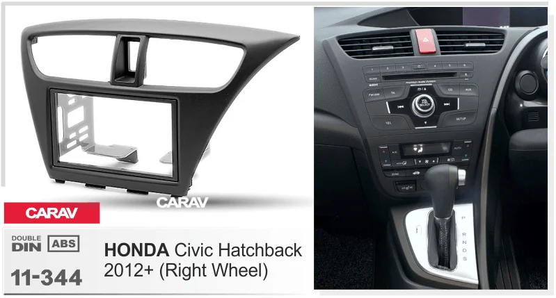 2Din радио фасции для HONDA Civic хэтчбек правое колесо стерео аудио панель установка приборной панели комплект Регулировочная рама адаптер