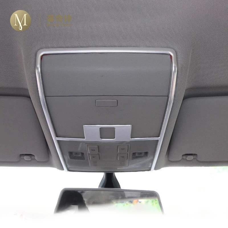 

For Volkswagen Tiguan 2017 2018 2019 reading light frame car interior bulb cover top lamp decoration stickers trim accessrioes