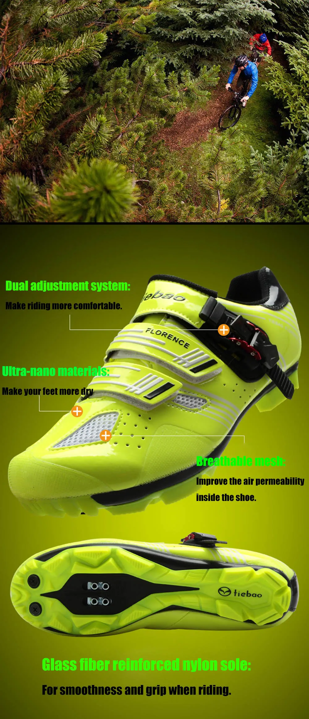 Tiebao cycling shoes sapatilha ciclismo mtb mountain bike shoes add SPD pedals cleat cycling sneakers bicycle self-locking shoes