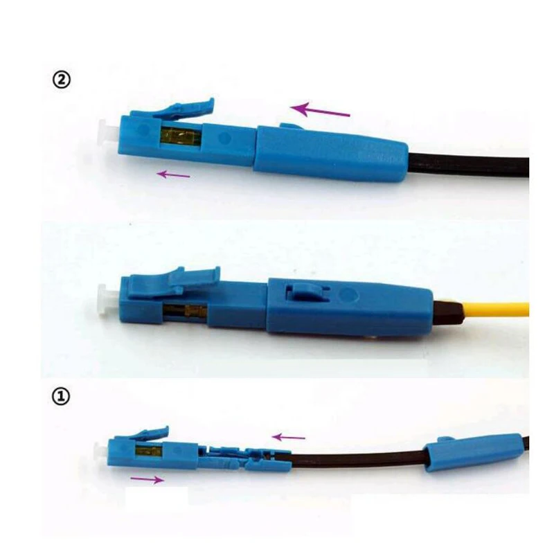 QIALAN LC/UPC поле быстро сборки разъем адаптера Поддержка 0,9 мм, 2,0 мм, 3,0 мм Крытый кабель и FTTH плоский кабель быстро/быстро