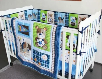 boy crib set with bumper