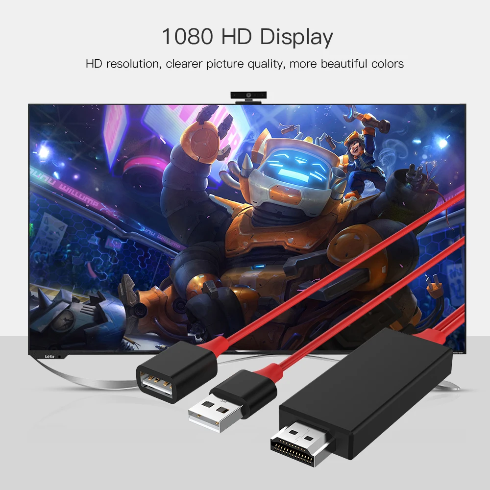 HDMI кабель для iPhone 8X7 6s Plus iPad tv Android телефон в HD tv адаптер Full HD 1080 P USB HDMI конвертер видео кабель для телефона