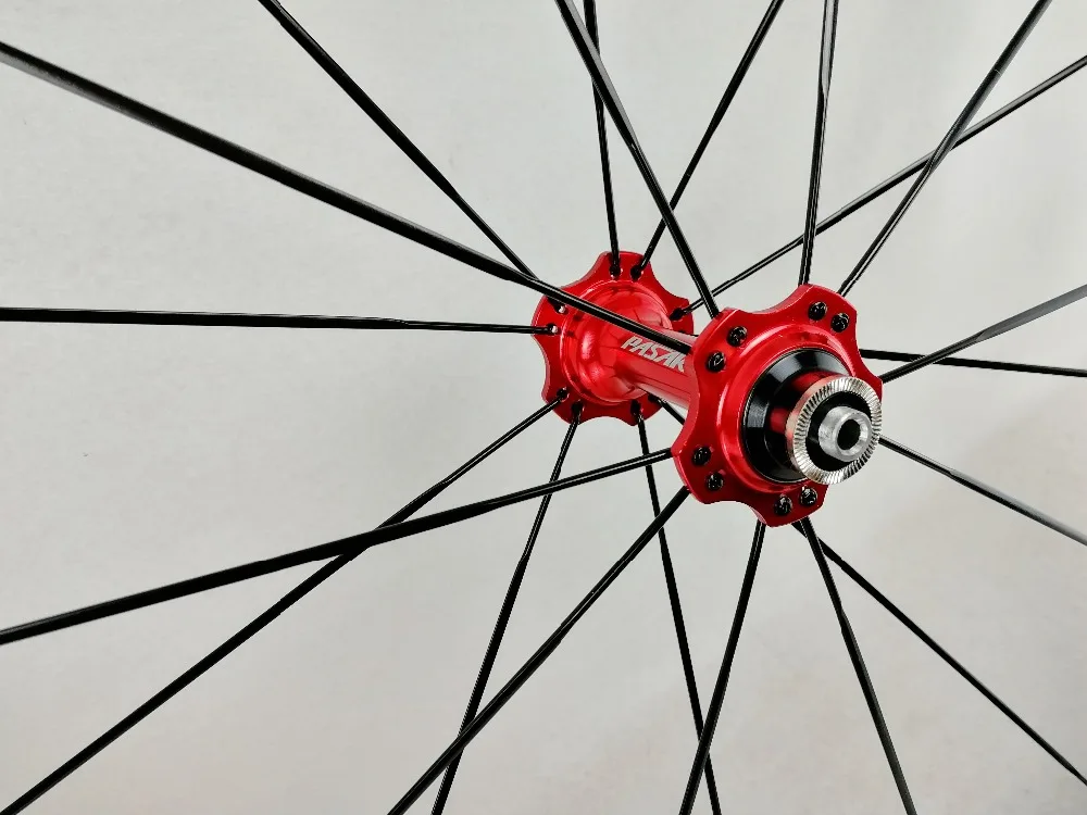 Top PASAK Road Bike 700C 40MM Rim Wheelset Sealed Bearing Ultralight 12Speed C/V Brake Flat Spoke Bicycle Wheels 4