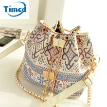Bohemia Canvas font b Drawstring b font Lady Bucket font b Bag b font 2017 New