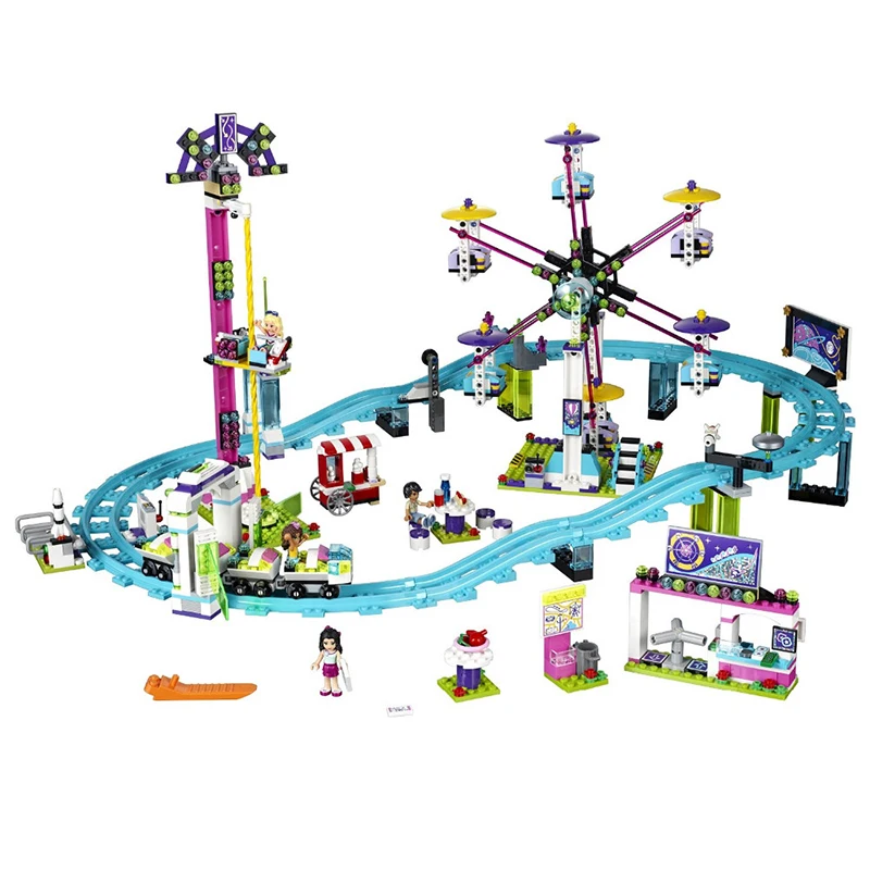 

Girls Friends 1124pcs Building Blocks Toys Bricks Set Amusement Park Roller Coaster Kids Toy Girl Gifts Compatible Legoe
