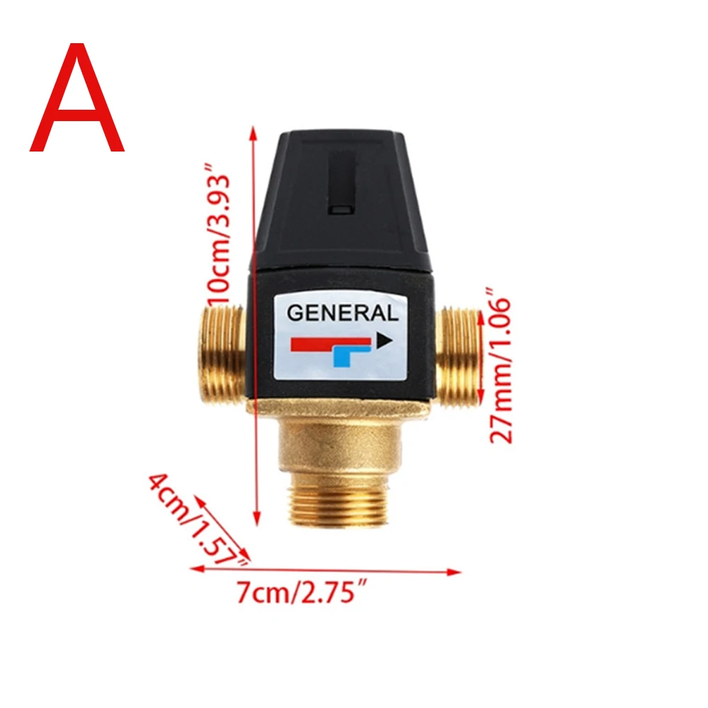 Латунь DN20/DN25 Мужская Женская резьба термостатический смесительный клапан из латуни горячей и холодной воды Автоматический термостатический смесительный клапан