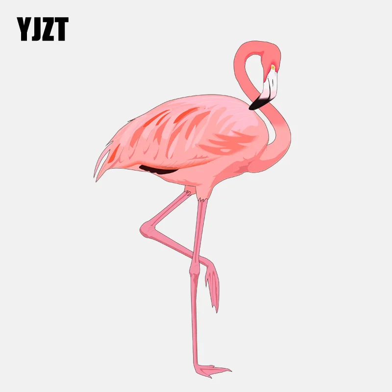 YJZT 8.5CM*14.5CM Lovely Pink Flamingo PVC Window Decoration Car Sticker 11-01494 | Автомобили и мотоциклы