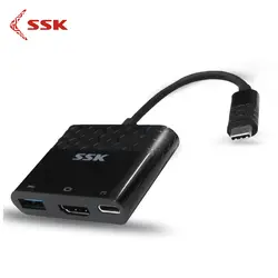 ССК SHU-C020 Многофункциональный Тип-C концентратора 3 Порты Тип-C 4 K HDMI USB3.0 адаптер Тип C сплиттер USB хаб для Macbook