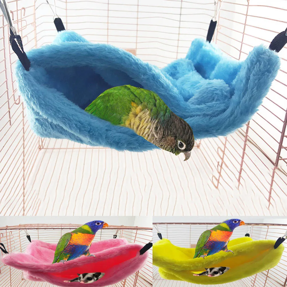 

1 Pcs Cloth Plush Warm Hammock Hanging Bed For Hamster Rat Bed Small Pet Cage House
