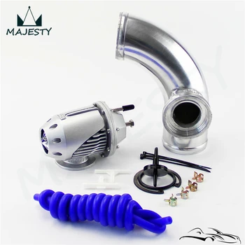 

2.5" 63mm 90 degree Flange Pipe SILVER+ ADJUSTABLE ssqv SQV Blow Off Valve BOV II 2 SILVER