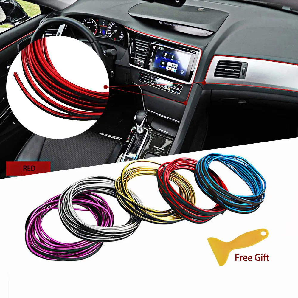 5M Car Styling Stickers and Decals Interior Mouldings Decoration 3D Thread Stickers Decoration Strips For Cars Auto Accessories 5M Car Styling Stickers and Decals Interior Mouldings Decoration 3D Thread Stickers Decoration Strips For Cars Auto Accessories