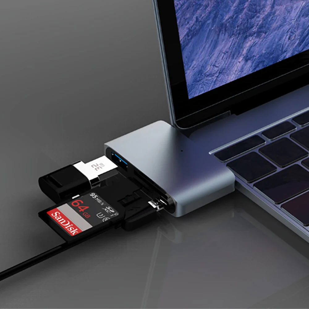 

4 in1 type-c Card Reader type-c USB 3.0 Multifunction OTG adapter micro USB SD TF card U disk reader for computer phone