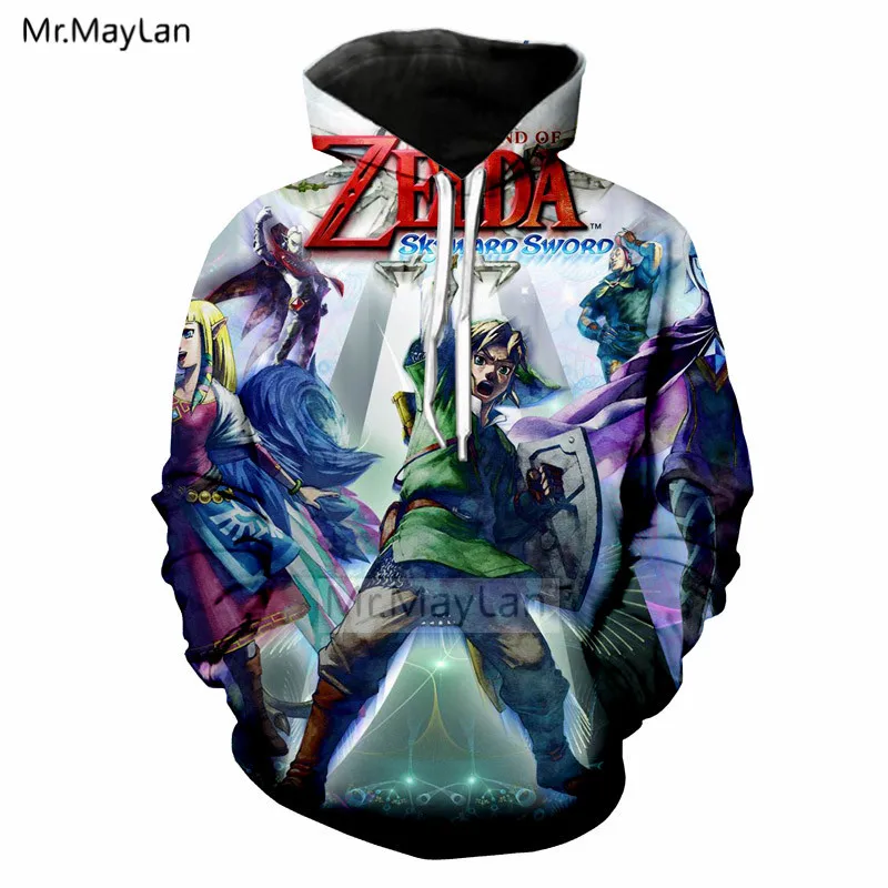 

Japanese game Zelda legend 3D print jacket men and women street hat hoodie hat sweatshirt sportswear boy hip hop coat