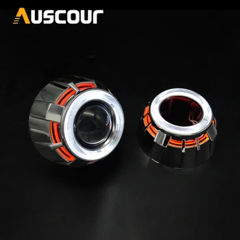 

2.5 inch mini HID bixenon Projector Lens CCFL DRL led day running Light Angel Eyes shrouds for H1 H4 H7 car motorcycle assembly