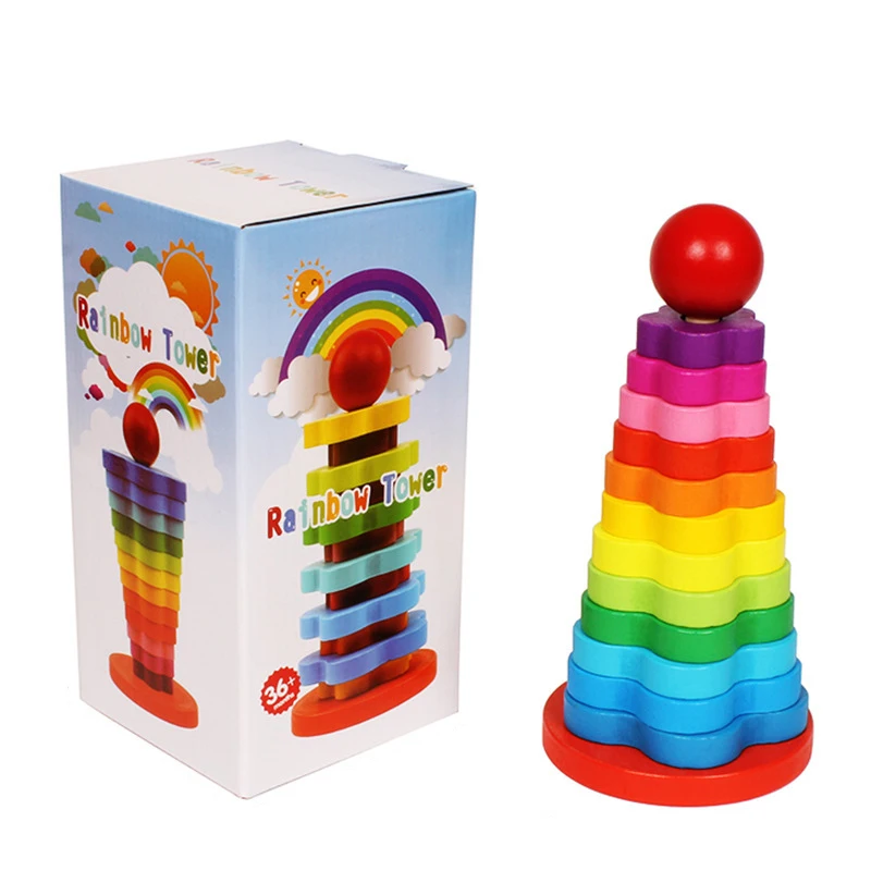 Materiales Montessori matemáticas Arco Iris Torre DIY niños Aprendizaje de madera educativos juego educación temprana rompecabezas matemáticas navidad regalo Juguetes Materiales Montessori matemáticas Arco Iris Torre DIY niños Aprendizaje de madera educativos juego educación temprana rompecabezas matemáticas navidad regalo Juguetes