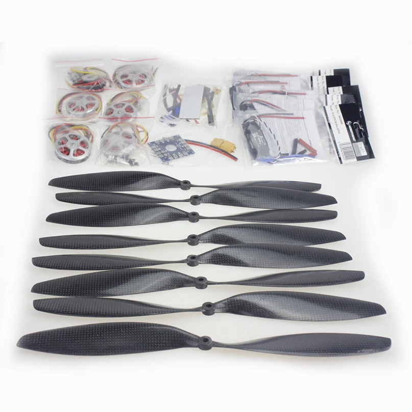 

JMT 3K CF Propeller CW CCW 1447 + HOBBYWING Platinum 30A ESC 750KV Brushless Motor ESC Connection Board XT60