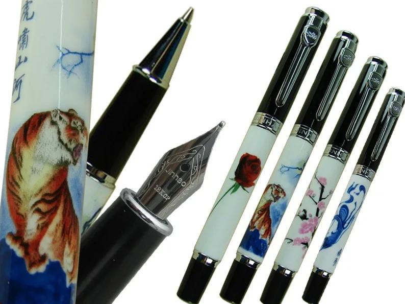 

Fountain pen Or RollerBall pen Porcelain 4 color to choose from JINHAO 8802 standard pens stationery Free Shipping