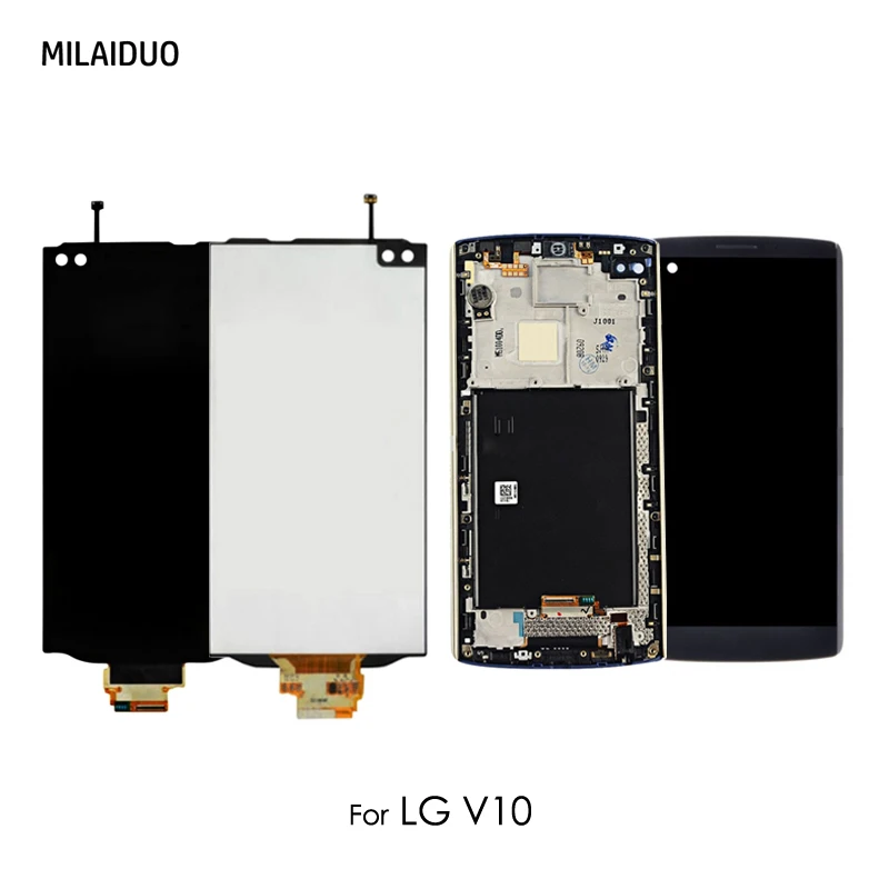 Skup Wyświetlacz LCD do LG V10 H960 H900 VS990 ekran dotykowy Digitizer części zamienne do montażu czarny z bez ramki 5.7 Cal