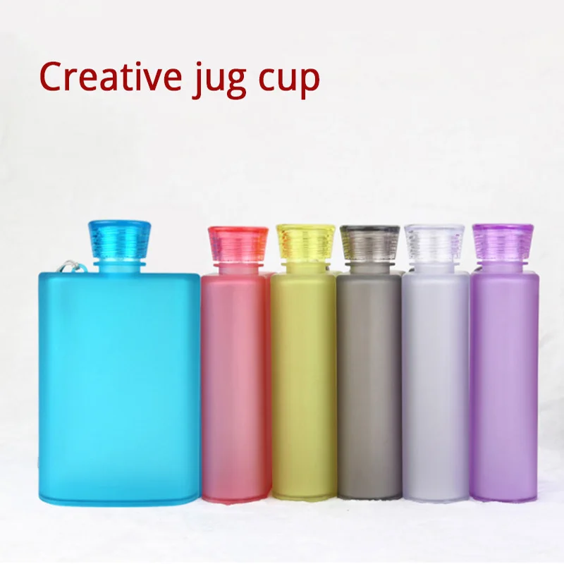 400ml New Fashion Pure Color Hip Flask Plastic Paper Water Cup 6Bright