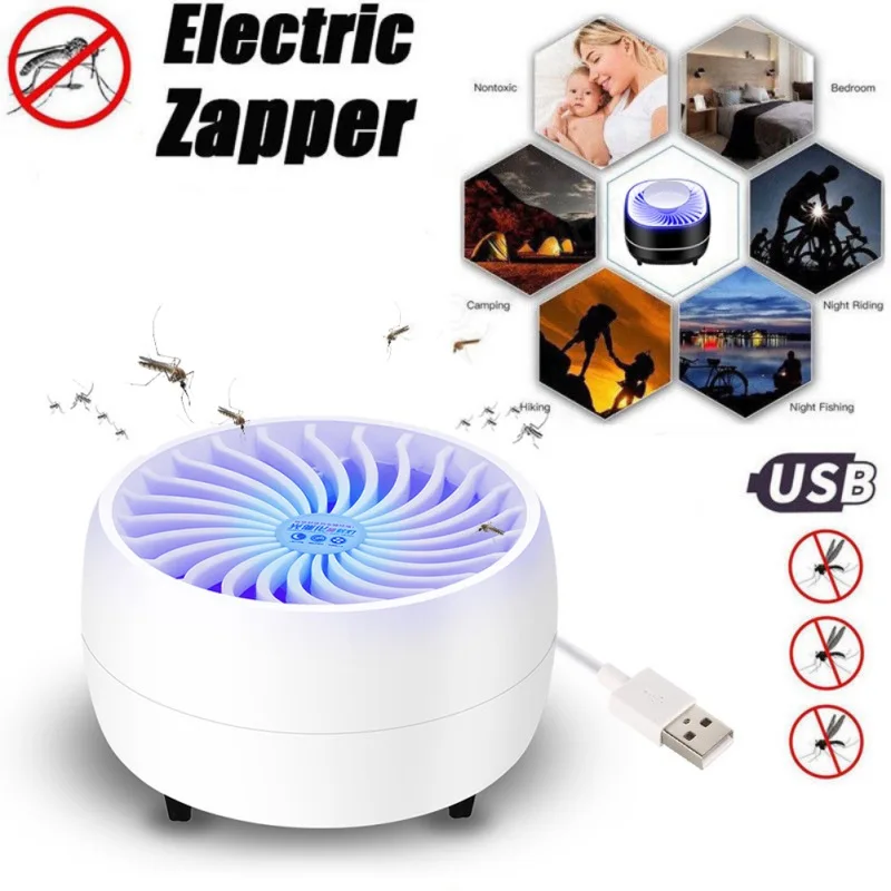 USB Электронная ловушка для насекомых Zapper москитная убийца лампа встроенный