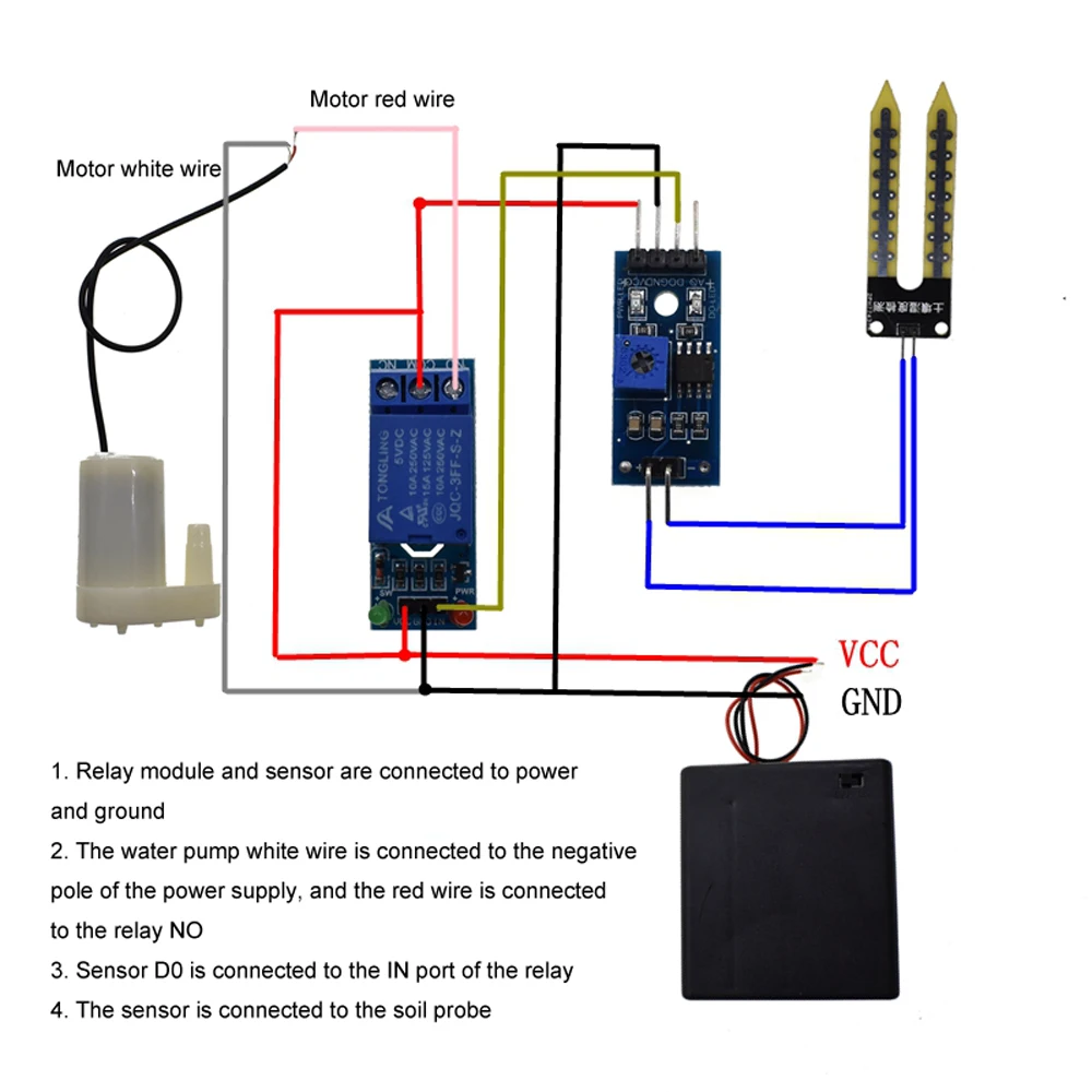 DIY автоматический ирригационный модуль комплект для обнаружения влажности почвы Автоматическая откачка полива