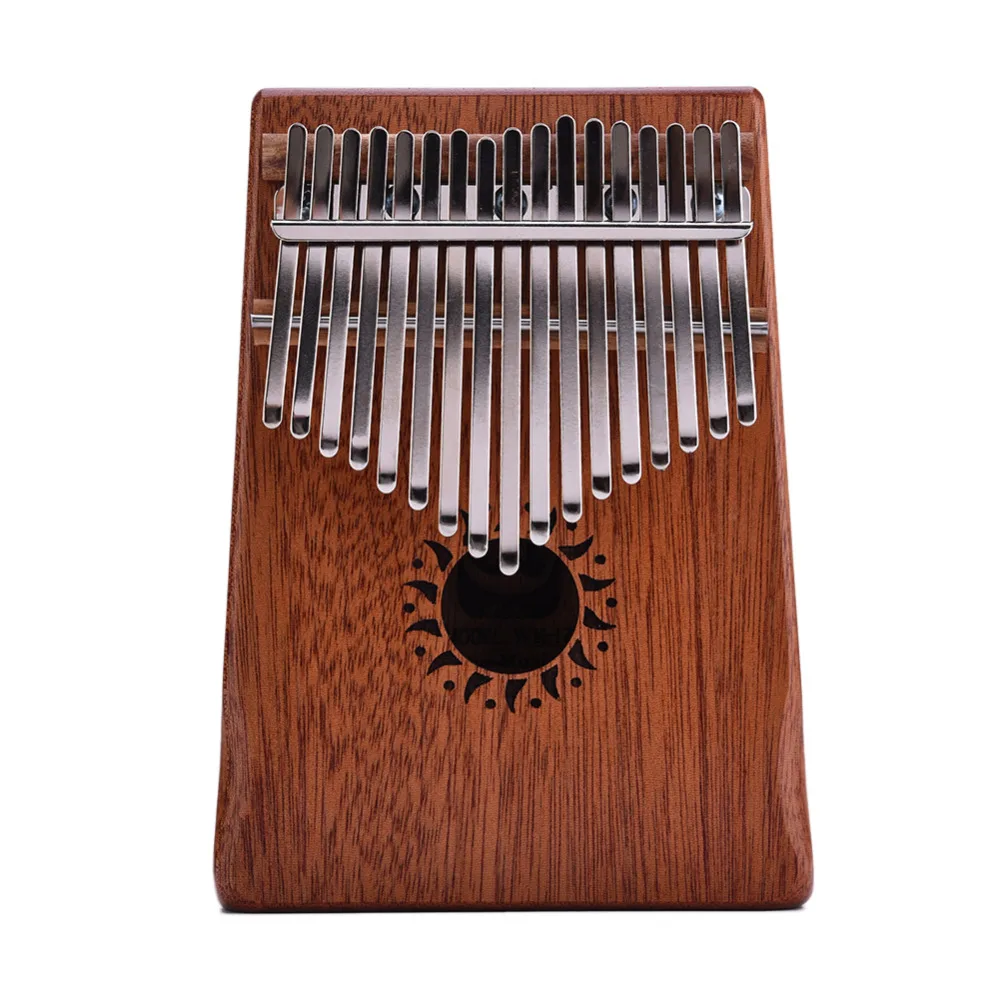 17 Key Kalimba Mahogany Thumb Piano Mbira Natural Mini Keyboard