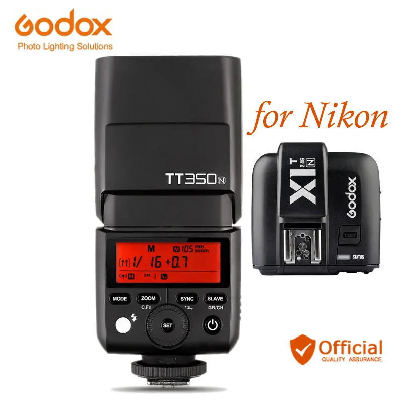 Godox Flash + transmisor inalámbrico Mini TT350N TTL HSS 1/8000s 2,4G