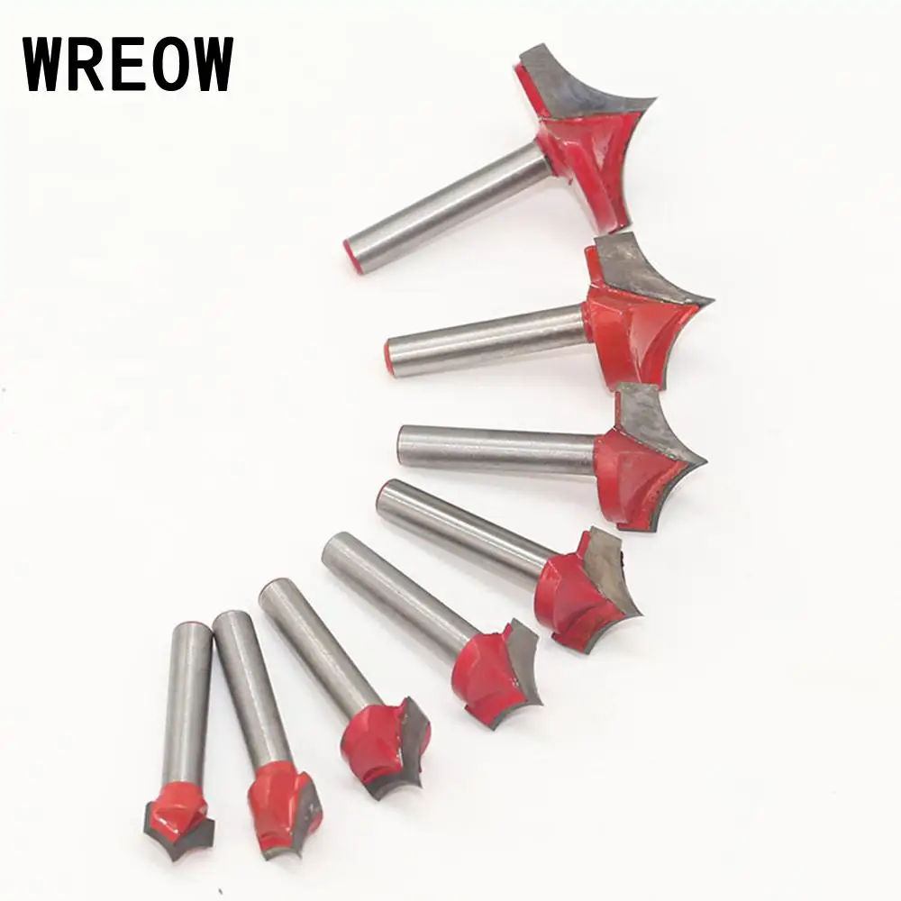 Fraise à Bois CNC(6pcs), Walfront Outil de Coupe de Machine Tige par le Bas  Diamètre de 6 mm