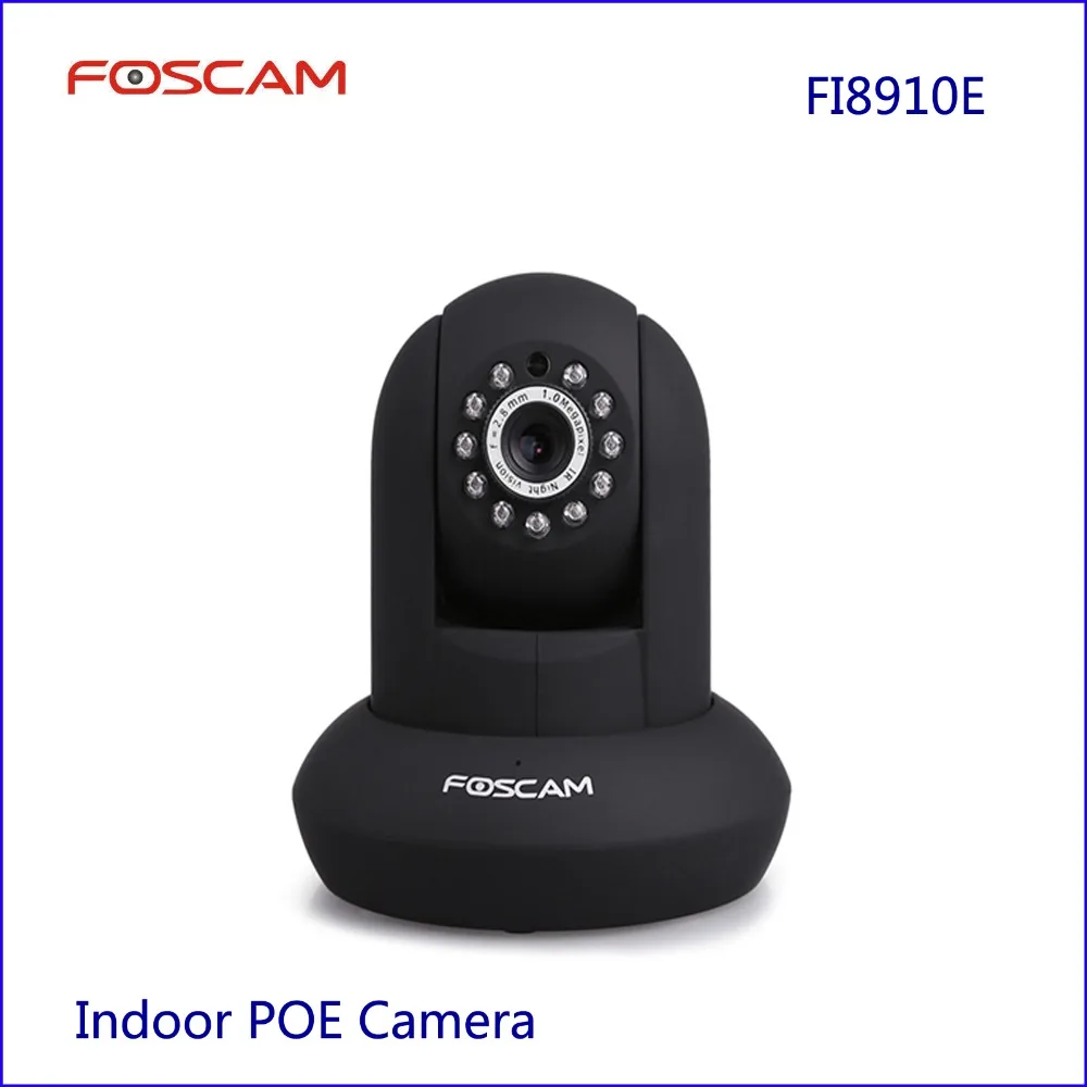 Black Foscam FI8910E POE Power Over IP Security Indoor Camera