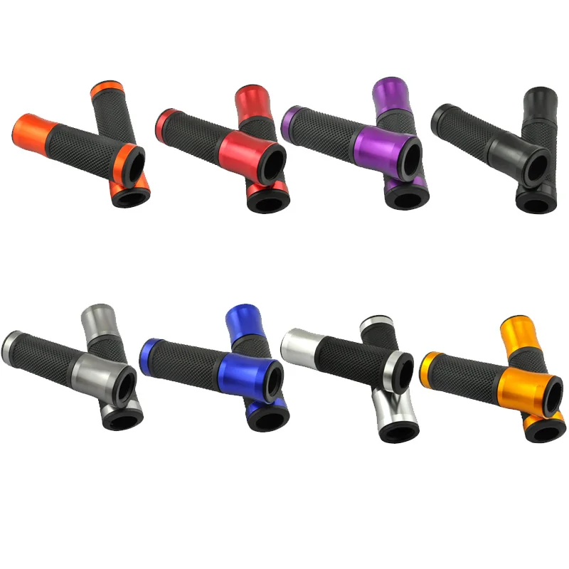 

Motorcycle Motor Bike Aluminium Rubber Handlebar Hand Grips SL-282 Universal 7/8