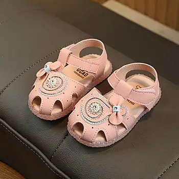 

Summer Baby Girl Breathable Anti-Slip Hollow Design Flower Shoes Sandals Toddler Soft Soled Shoes New