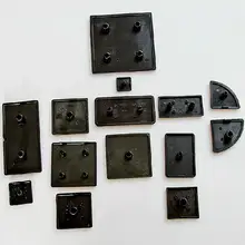 Wkooa пластиковый торцевой колпачок алюминиевый профиль аксессуары черный для 6060