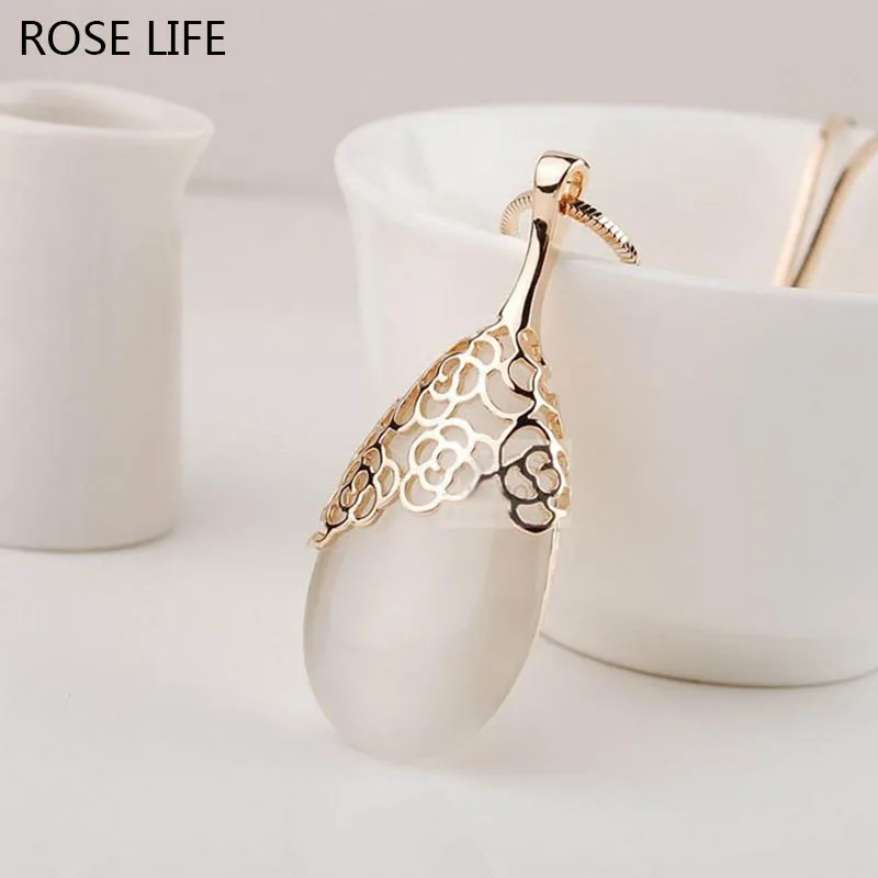 

ROSE LIFE 2017 Korean Version Of The Cat'S Eye Stone Sweater Chain Long Necklace Female Korean Hanging Ornaments Hanging Chain