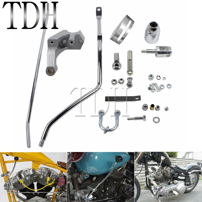 

1 Set Motorcycle Jockey Shifter Control Kit Suicide Shift for Harley Touring Electra Glide FLT FLHT 1980-up 5 Speed Kit Chrome