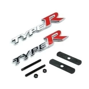 

Excellent 3D Metal TYPER Front Grille Emblem Type-Racing Badge Car Styling For HONDA Civic Integra Accord NSX Z2AAD010