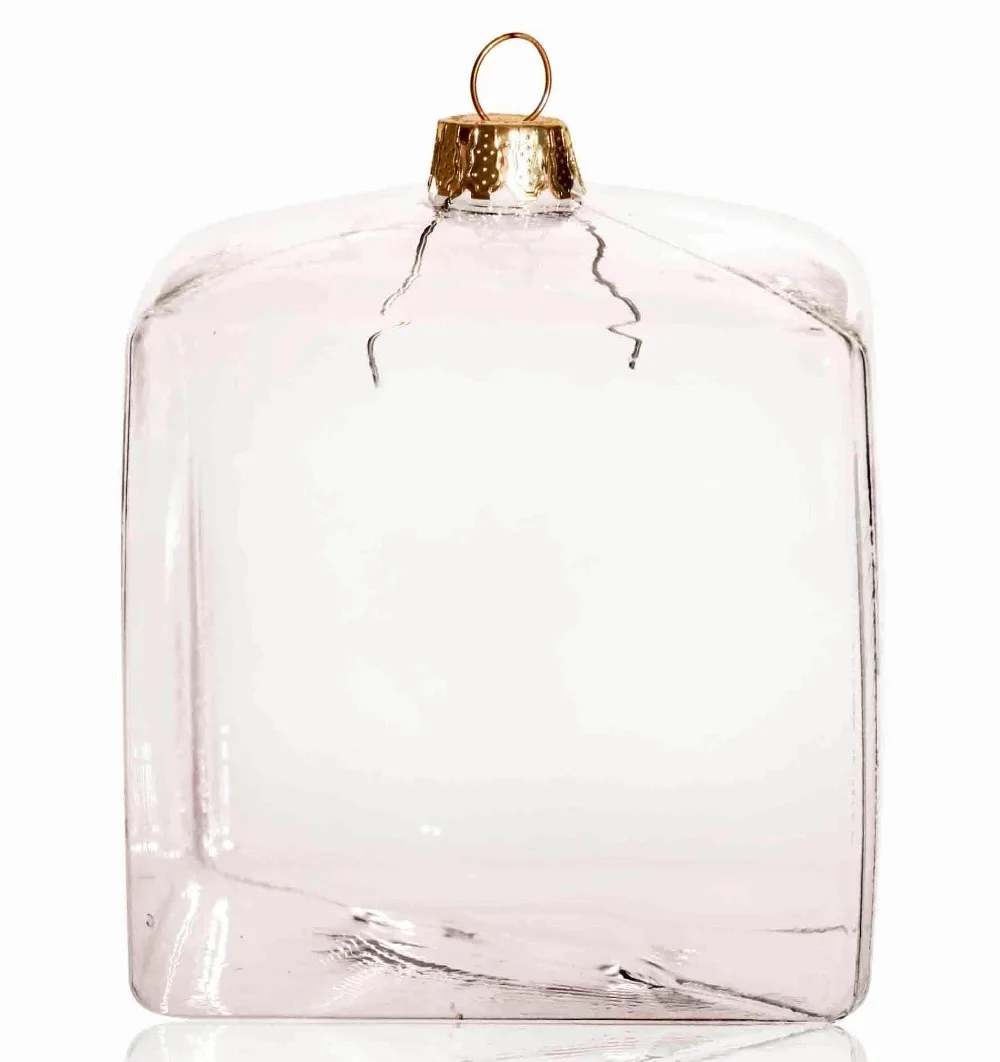 Clear Glass Cube Ornaments Clear Glass Cube Ornaments