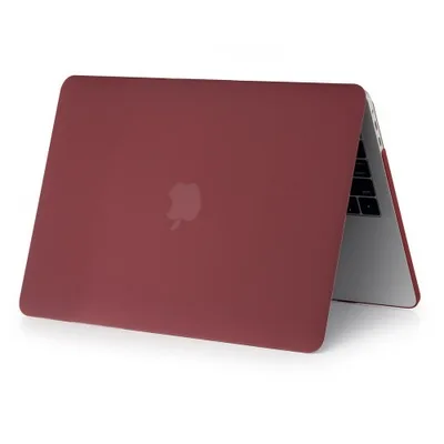 Модный чехол для ноутбука Macbook air retina 11 12 13 15 New Pro A1706 A1989 A1990 Матовый Жесткий пластиковый Чехол+ крышка для клавиатуры - Цвет: wine red