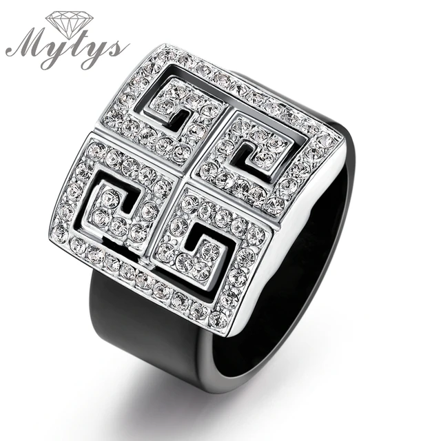 Mytys NEW Arrival Classic Cubic Zircon Setting Totem Black Acrylic Fashion Jewel Mytys NEW Arrival Classic Cubic Zircon Setting Totem Black Acrylic Fashion Jewel