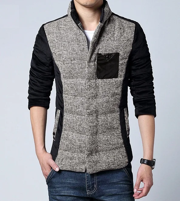 

Hot Sale Clothing 2016 Newest Mens Parkas Winter Jacket Stand Collar Fashion Quality Padded For Male Plus Size Casual Overcoat